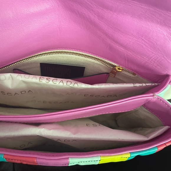 NEW Escada Medium Leather Multicolor Heart Bag - Picture 5 of 7